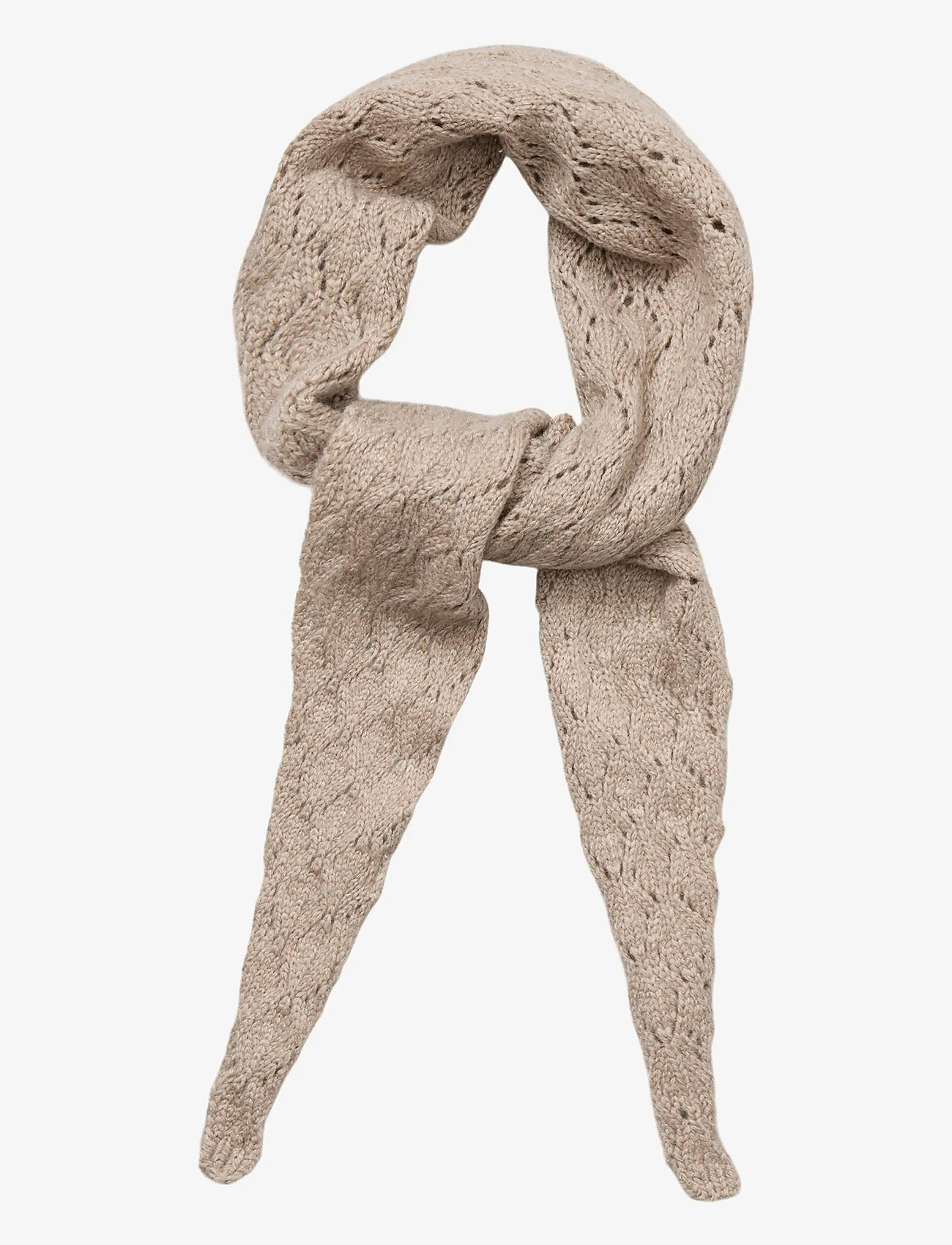 Becksöndergaard - Woona Opalia Scarf - halsdukar - dark beige melange - 0