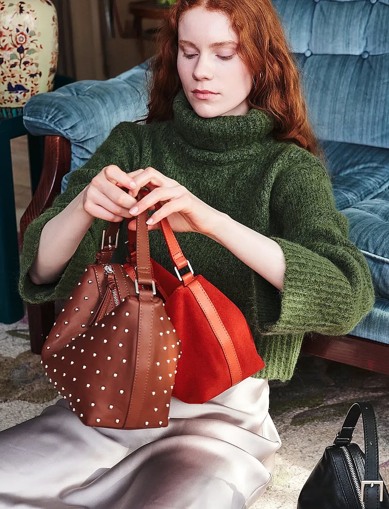 Becksöndergaard - Nappa Stud Ginni Small Bag - speciella tillfällen - brown tortoise shell - 0