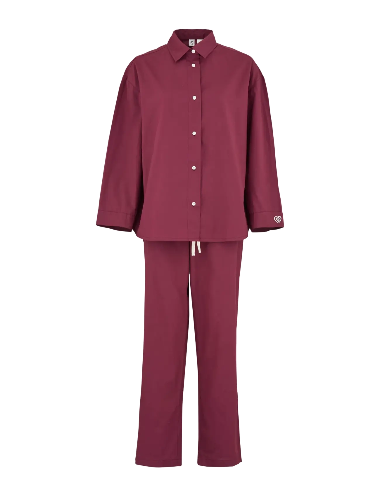 BECKSÖNDERGAARD Aura Pyjamas Set Burgundy - M - Damen