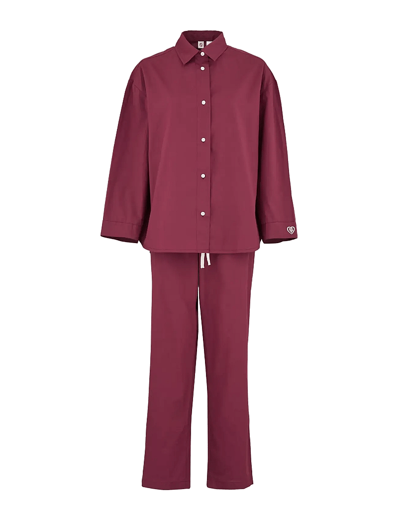 Becksöndergaard - Aura Pyjamas Set - julpyjamas - burgundy - 1
