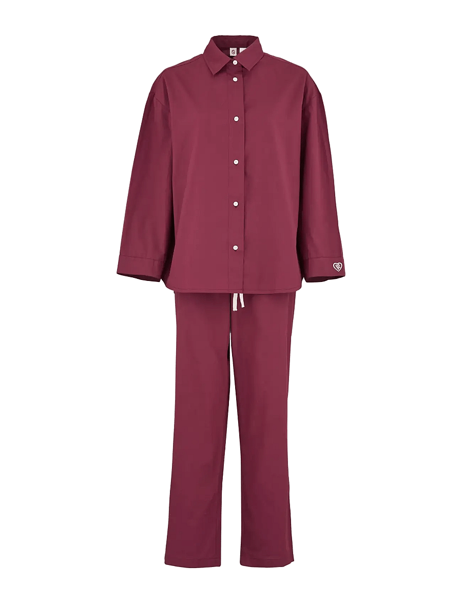 Becksöndergaard - Aura Pyjamas Set - Öö- ja puhkerõivad - burgundy - 1