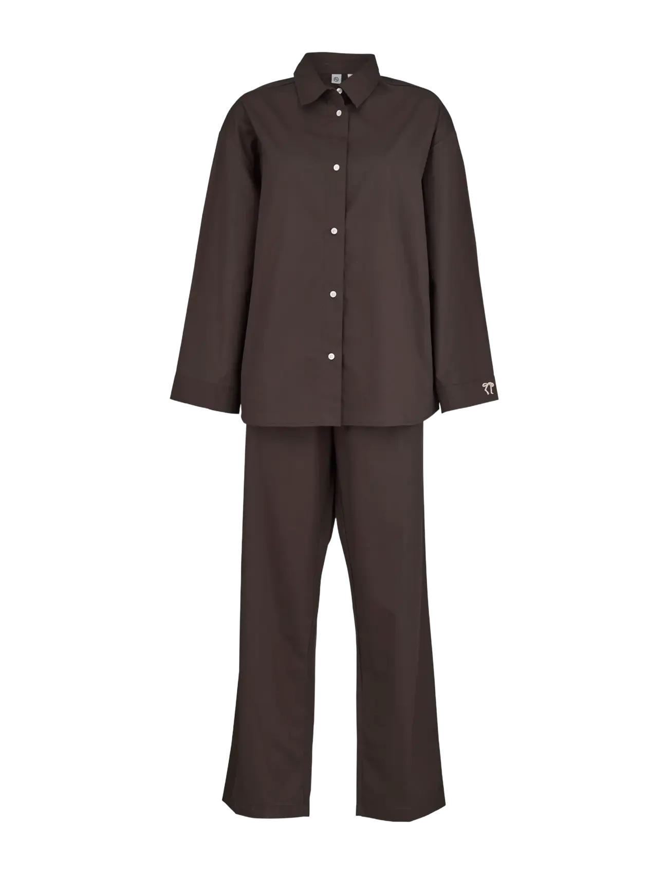 Becksöndergaard - Aura Pyjamas Set - födelsedagspresenter - hot fudge brown - 0