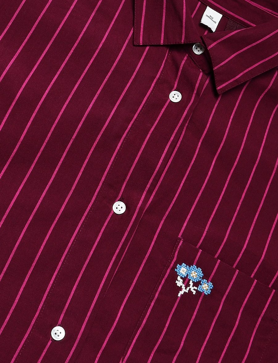 Becksöndergaard - Striped Pyjamas Set - pidžamas - fig red - 4