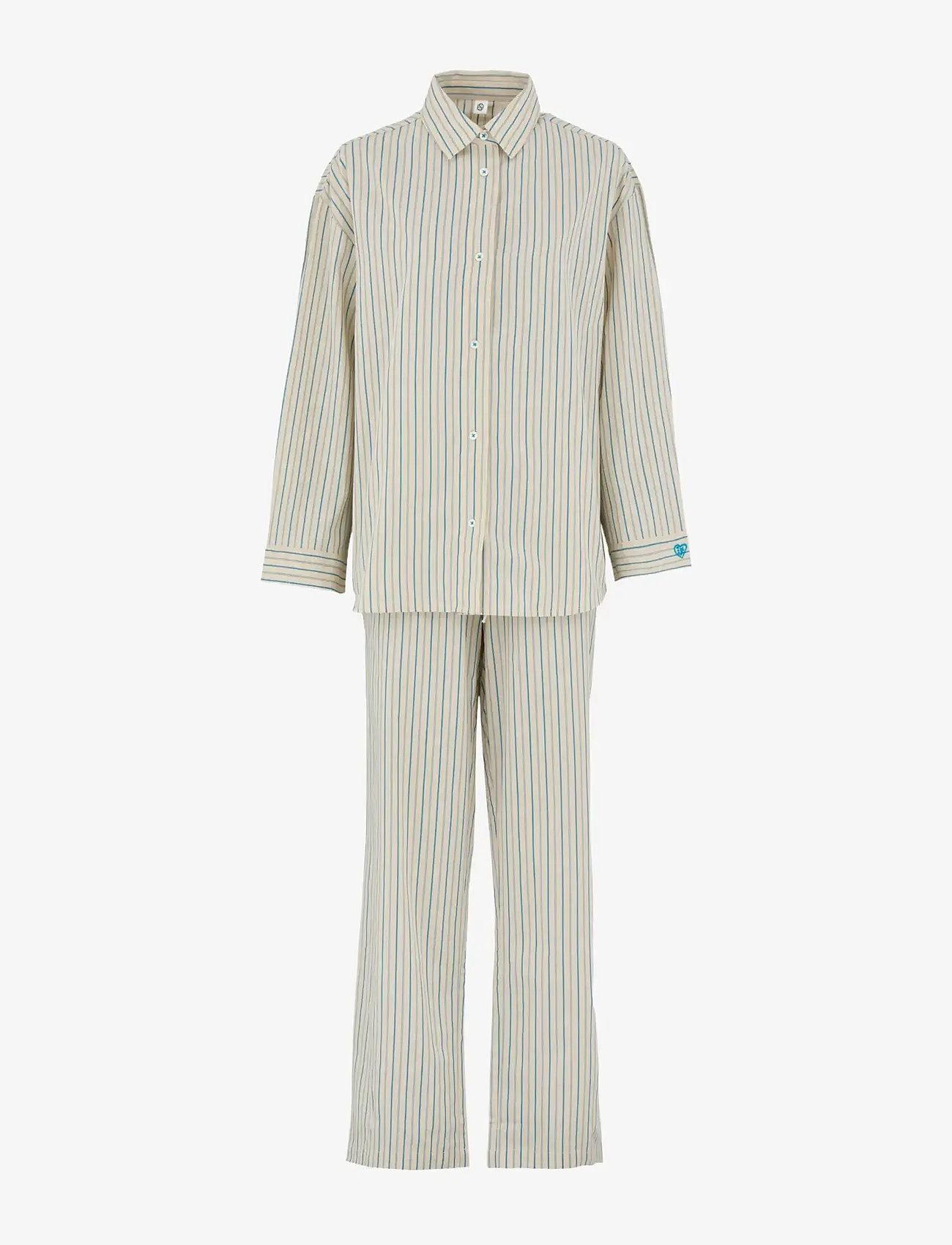Becksöndergaard - Suri Pyjamas Set - sov- & loungeplagg - off-white/blue - 0