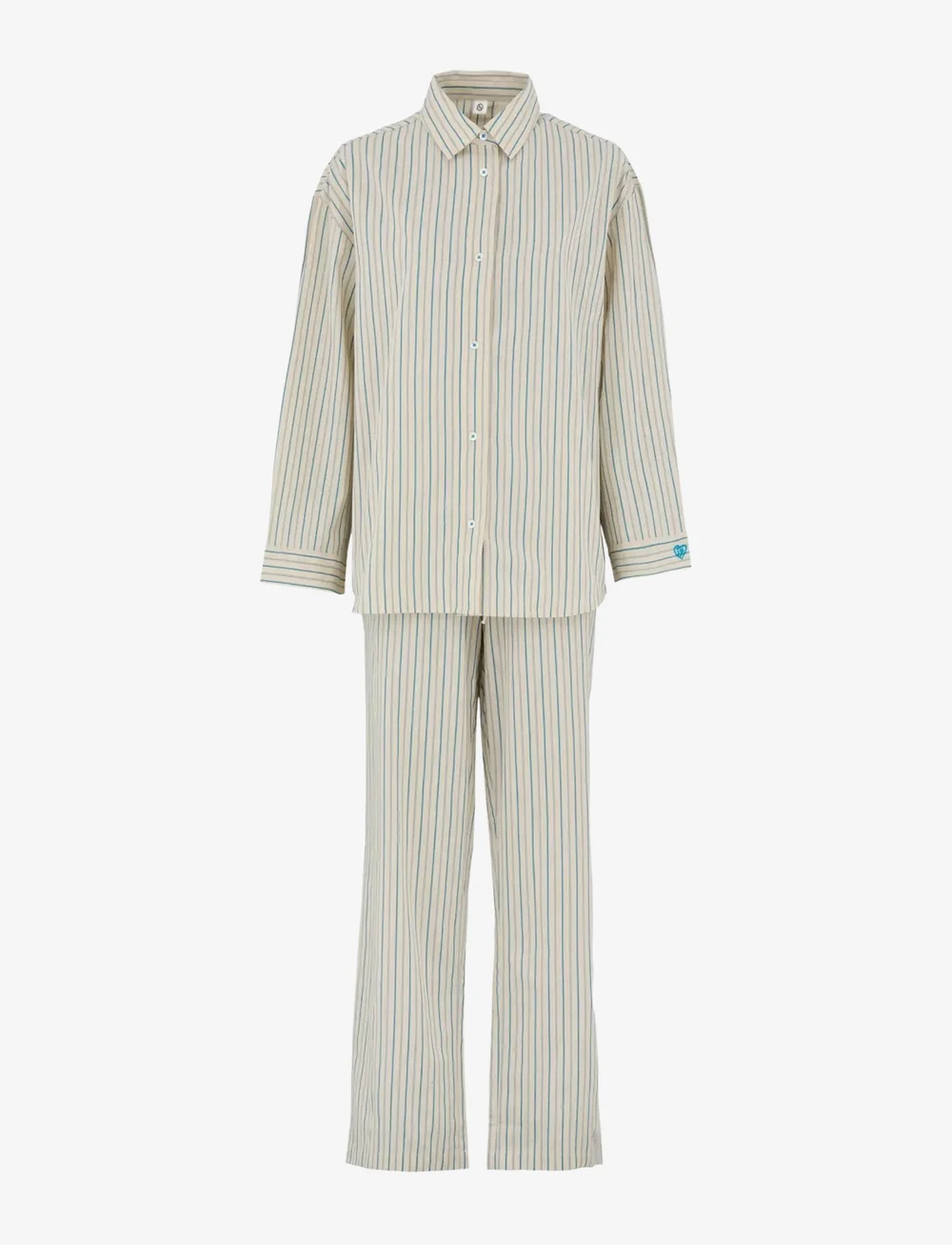 Becksöndergaard - Suri Pyjamas Set - nachtwäsche & loungewear - off-white/blue - 0