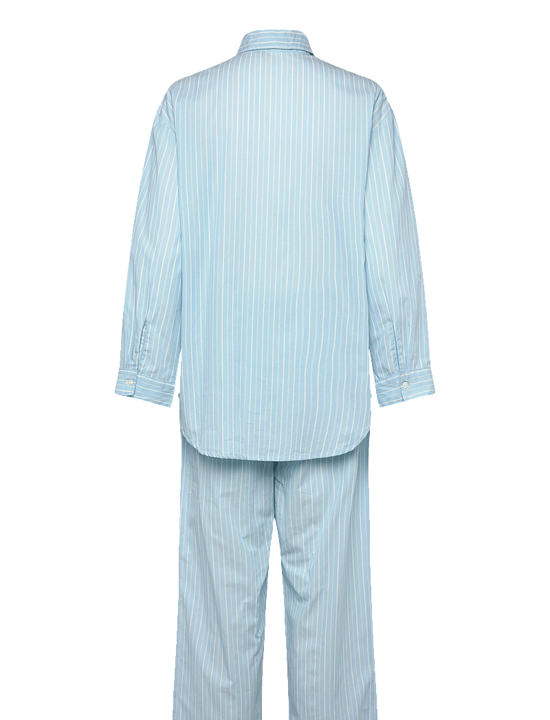 Becksöndergaard - Suri Pyjamas Set - sov- & loungeplagg - shirt blue/off-white - 1