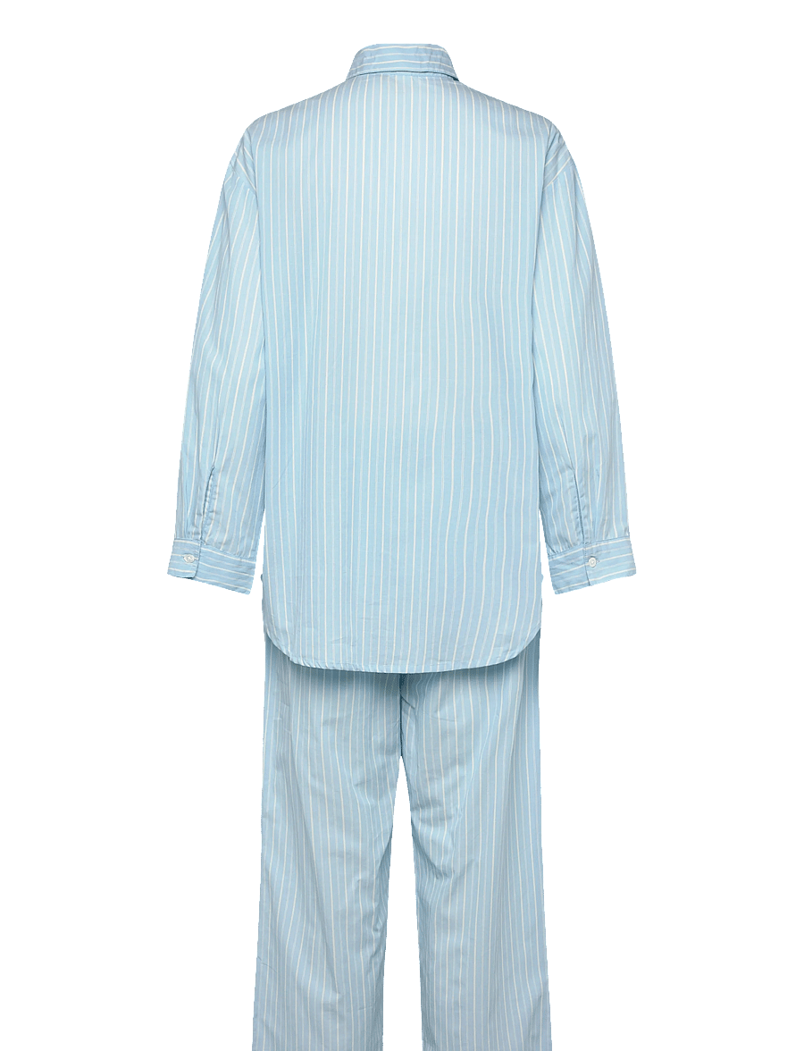 Becksöndergaard - Suri Pyjamas Set - sov- & loungeplagg - shirt blue/off-white - 1
