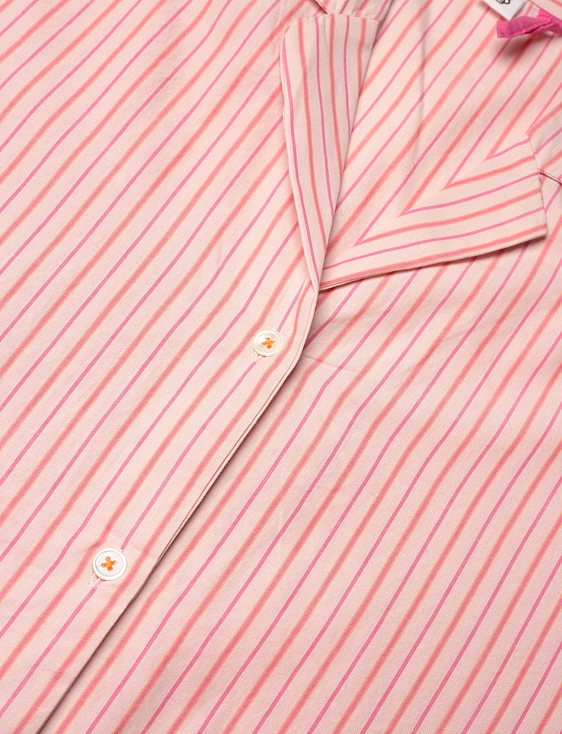 Becksöndergaard - Stripel Kallie Shorts Set - pyjamas - peach whip pink - 4