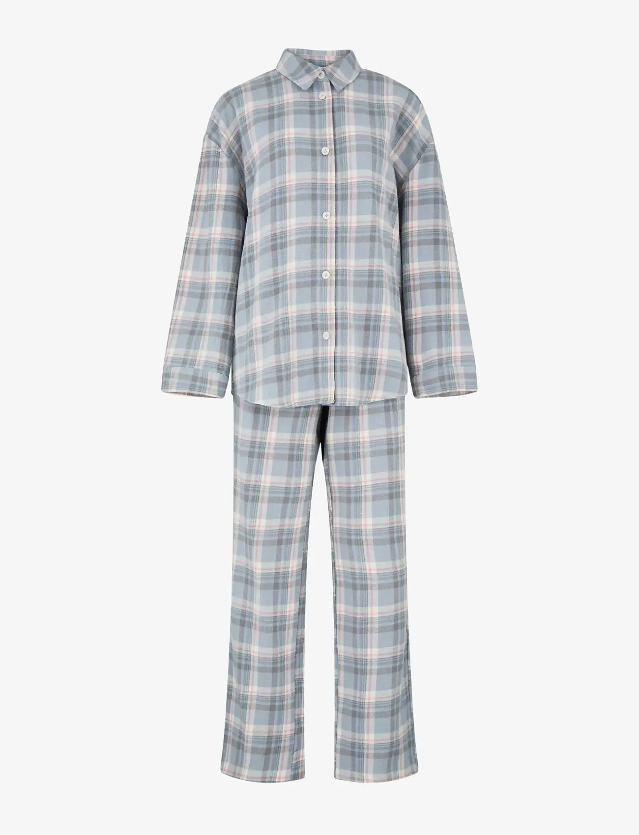 Becksöndergaard - Flannel Pyjamas Set - fødselsdagsgaver - dusty blue - 0