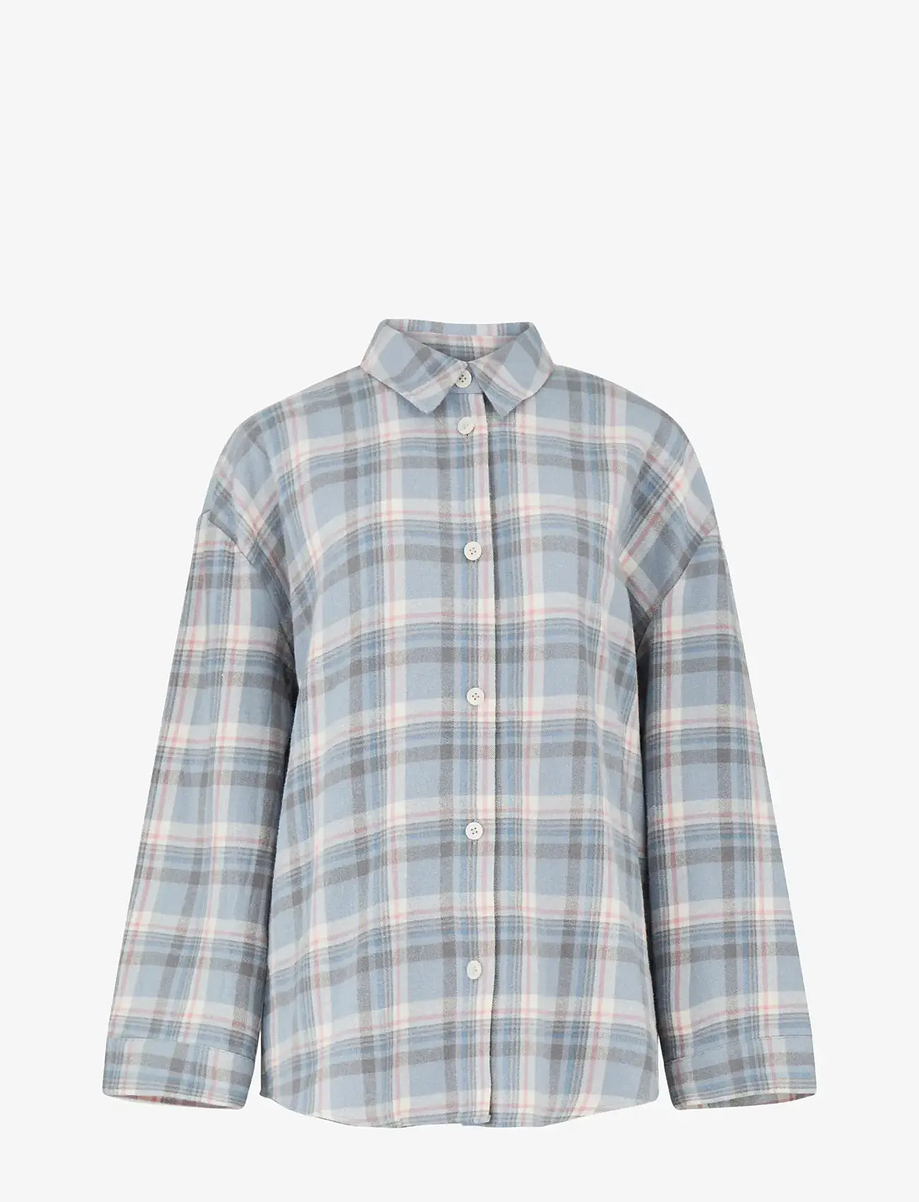 Becksöndergaard - Flannel Pyjamas Set - fødselsdagsgaver - dusty blue - 1