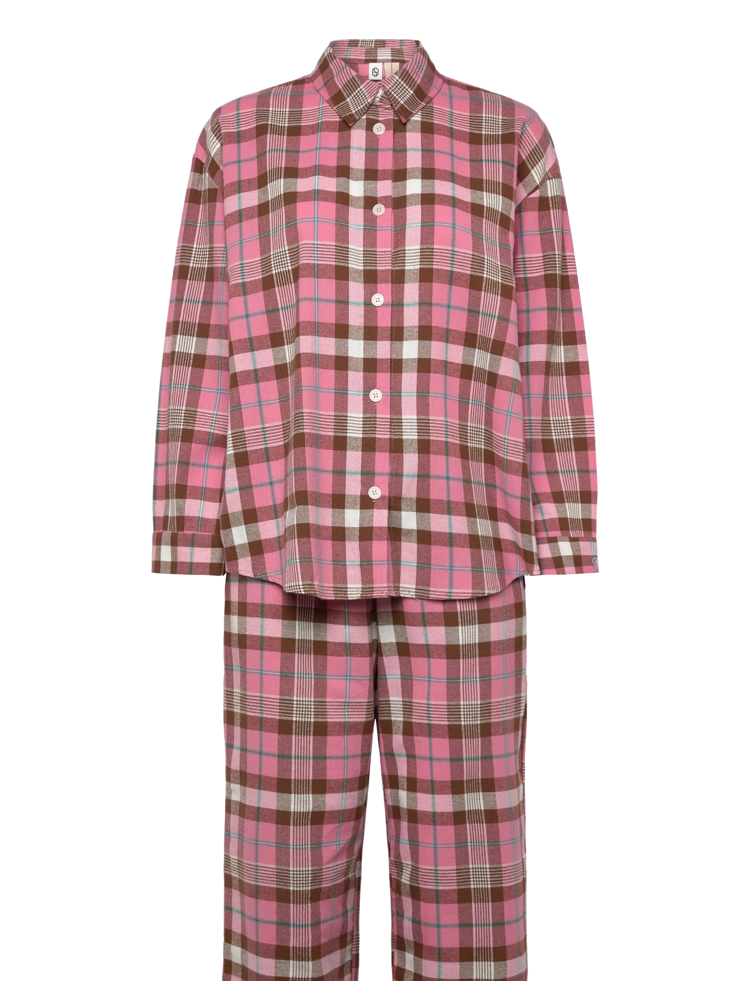 Flannel Pyjamas Set - WILD ORCHID PINK