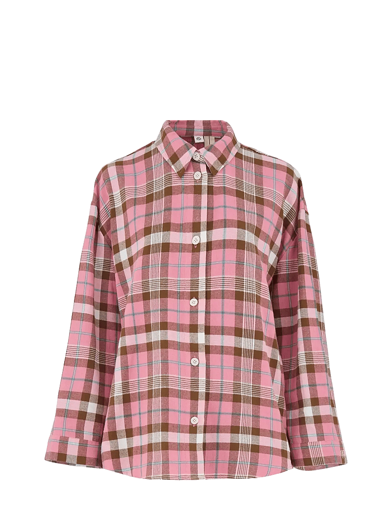 Becksöndergaard - Flannel Shirt - palaidinukės - wild orchid pink - 0