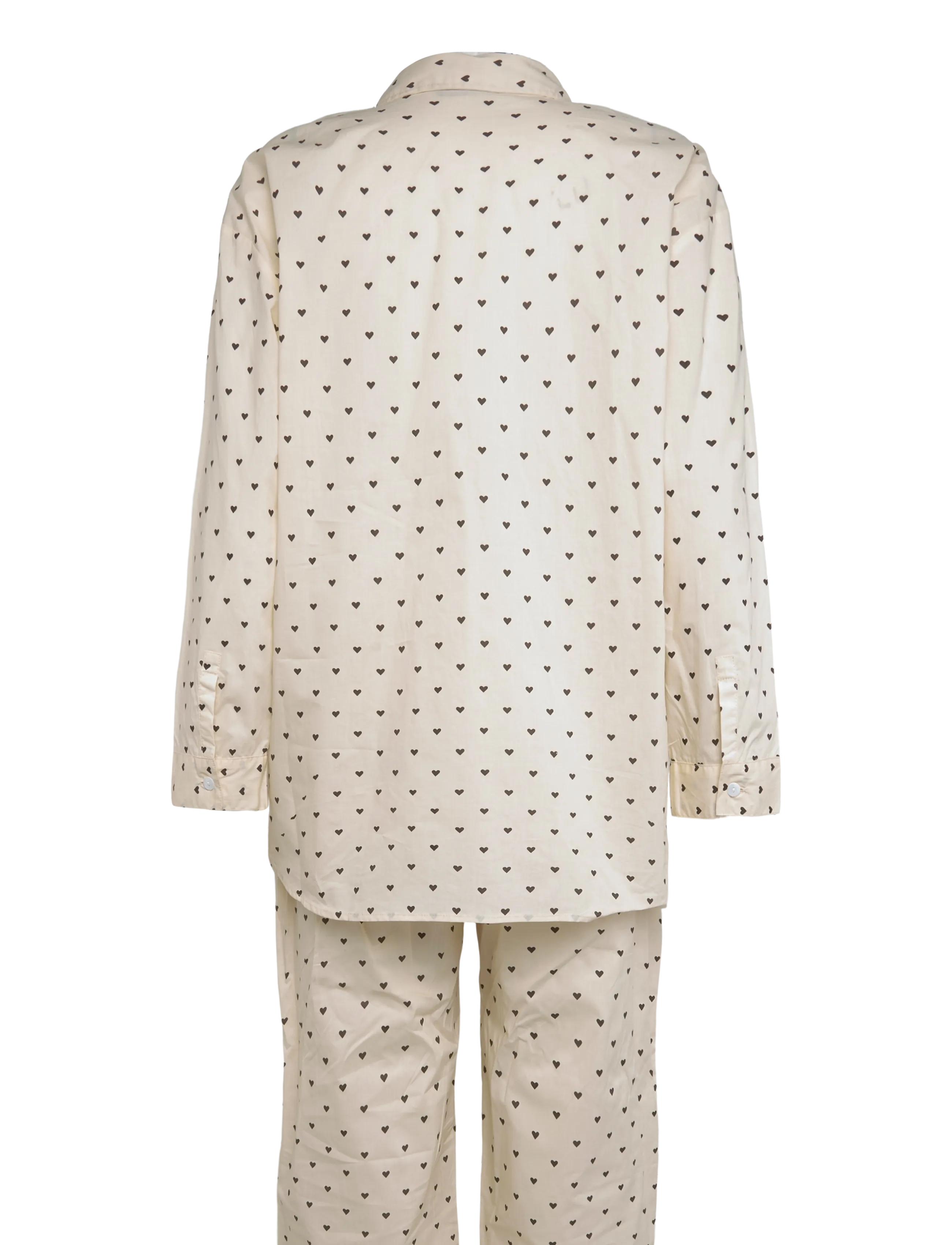 Becksöndergaard - Hearts Pyjamas Set - off-white/brown - 1