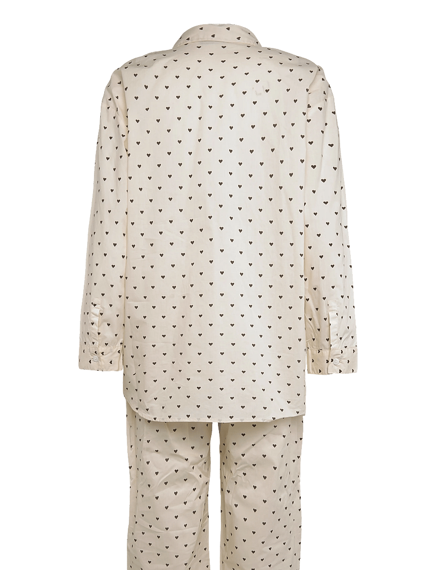 Becksöndergaard - Hearts Pyjamas Set - pyjamas - off-white/brown - 1