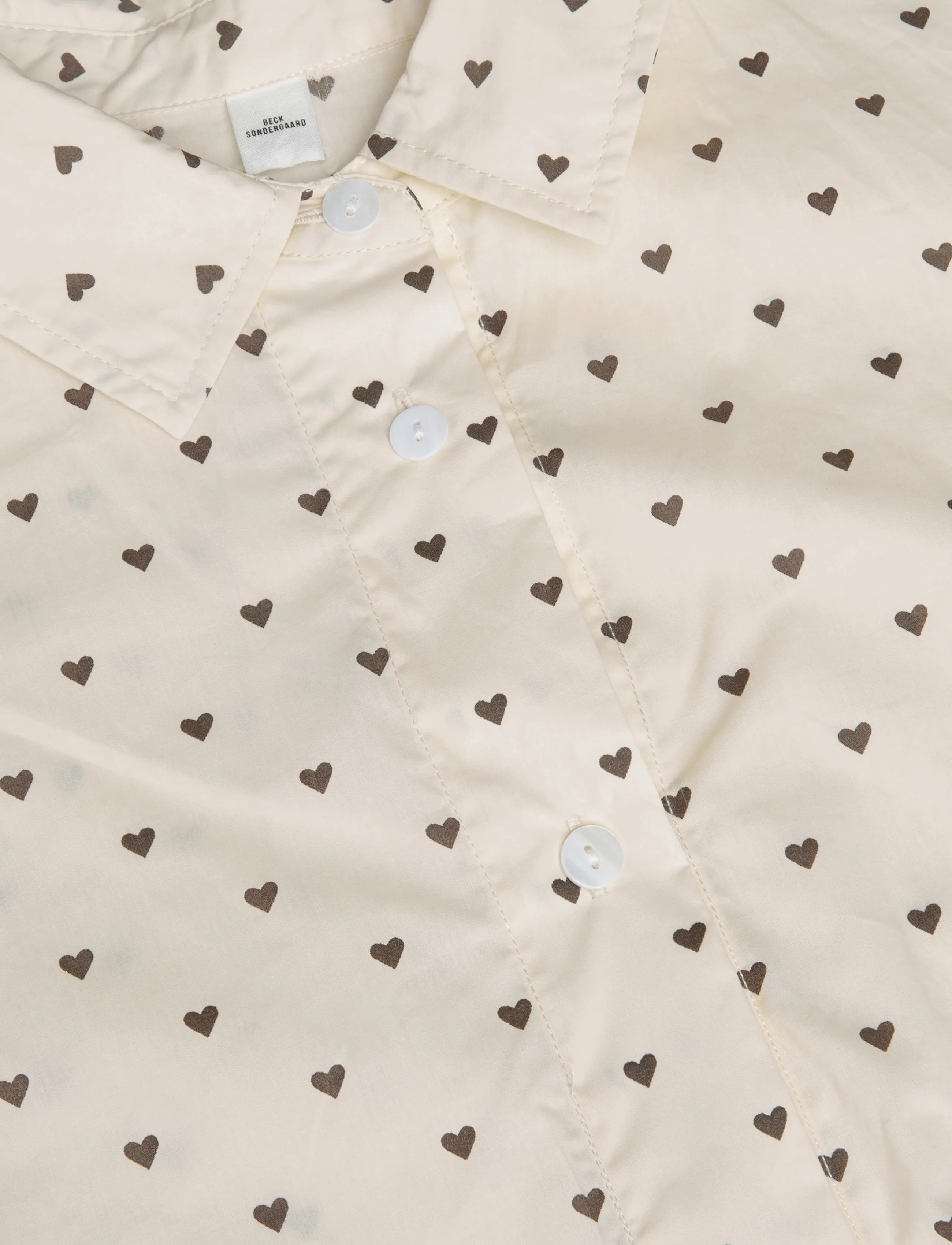 Becksöndergaard - Hearts Pyjamas Set - off-white/brown - 4