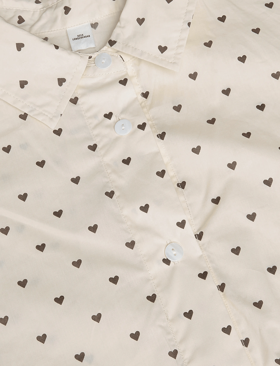 Becksöndergaard - Hearts Pyjamas Set - pyjamas - off-white/brown - 4