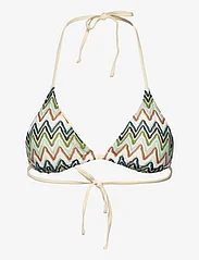 Becksöndergaard - Amber Bikini Top - trójkątny stanik bikini - white/blue/brown - 0