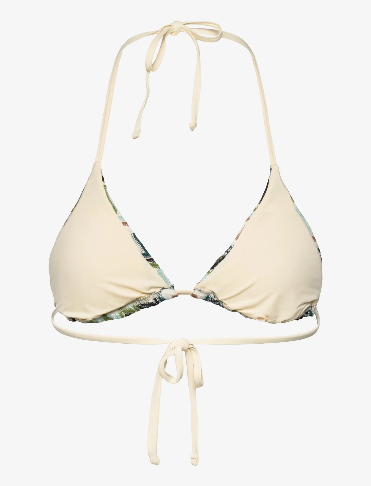 Becksöndergaard - Amber Bikini Top - triangelformad bikinis - white/blue/brown - 1