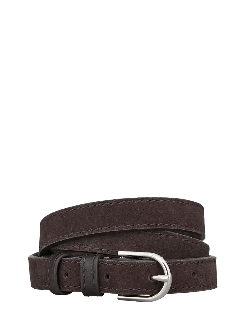Becksöndergaard - Suede Zoe Belt - leather belts - chocolate torte - 0