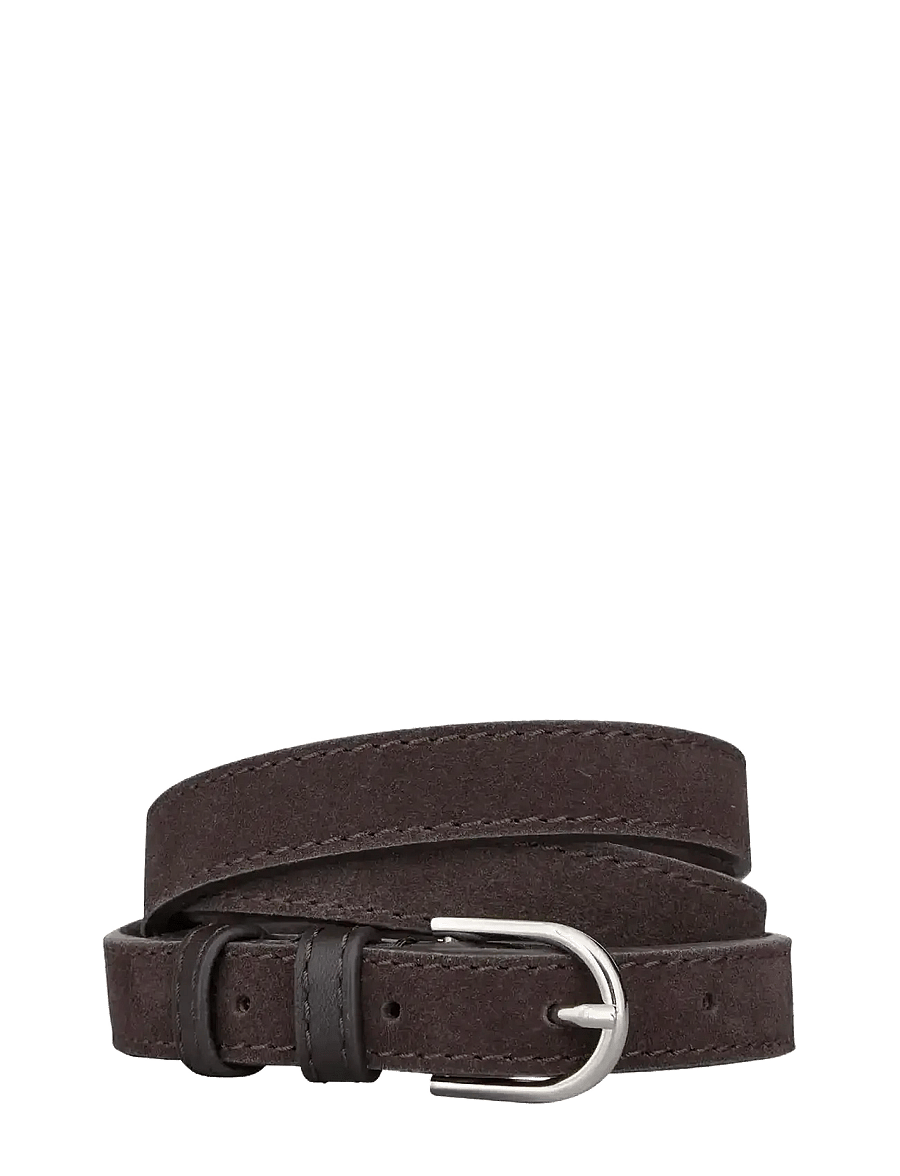 Becksöndergaard - Suede Zoe Belt - läderskärp - chocolate torte - 0