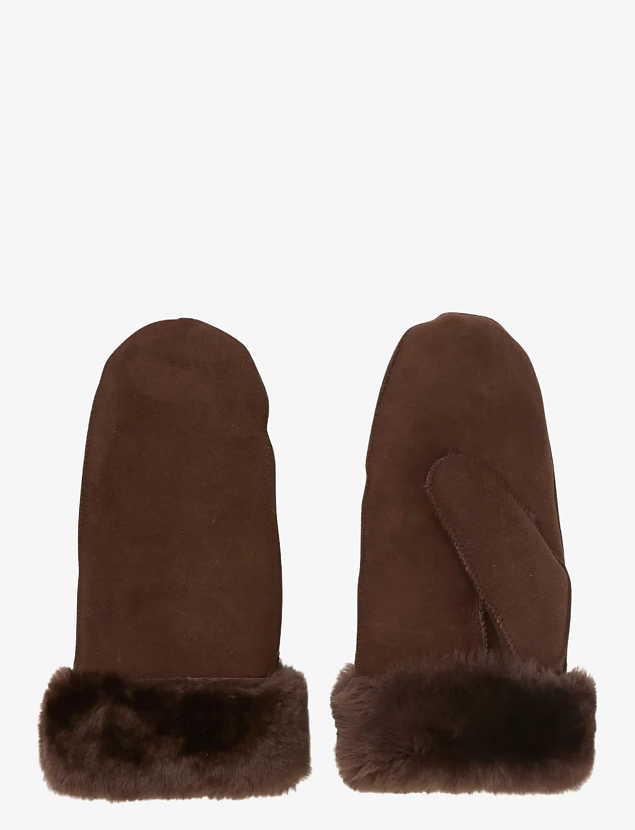 Becksöndergaard - Doa Shearling Mitten - luffer - chocolate torte - 1