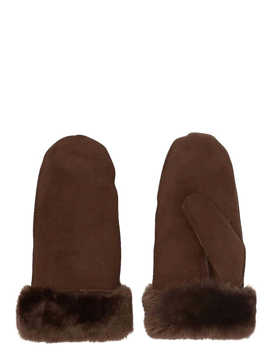Becksöndergaard - Doa Shearling Mitten - fäustlinge - chocolate torte - 1