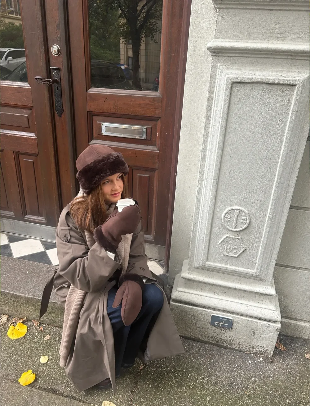 Becksöndergaard - Doa Shearling Mitten - luffer - chocolate torte - 0