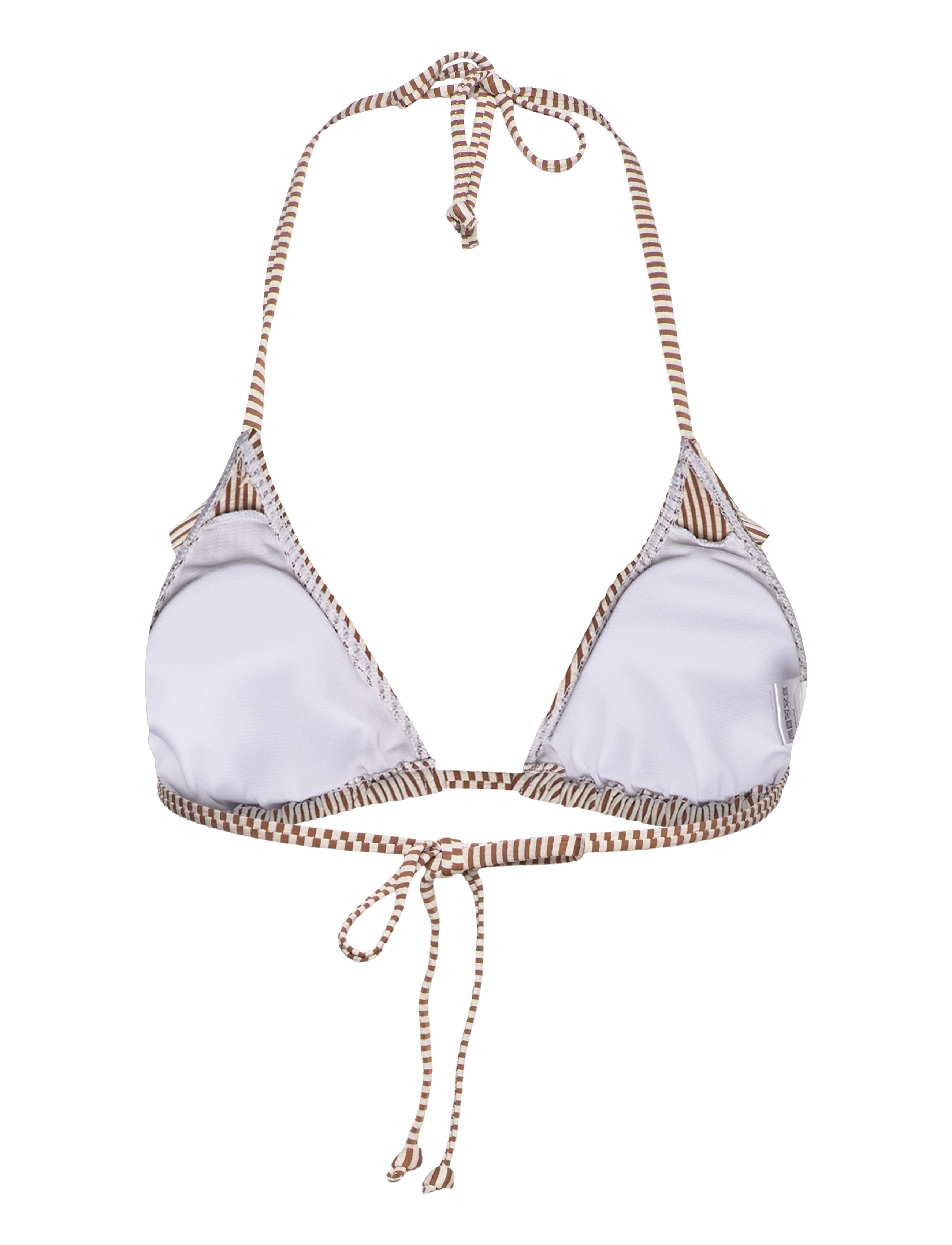 Becksöndergaard - Striba Bel Frill Bikini Top - triangelformad bikinis - sorrel brown - 1