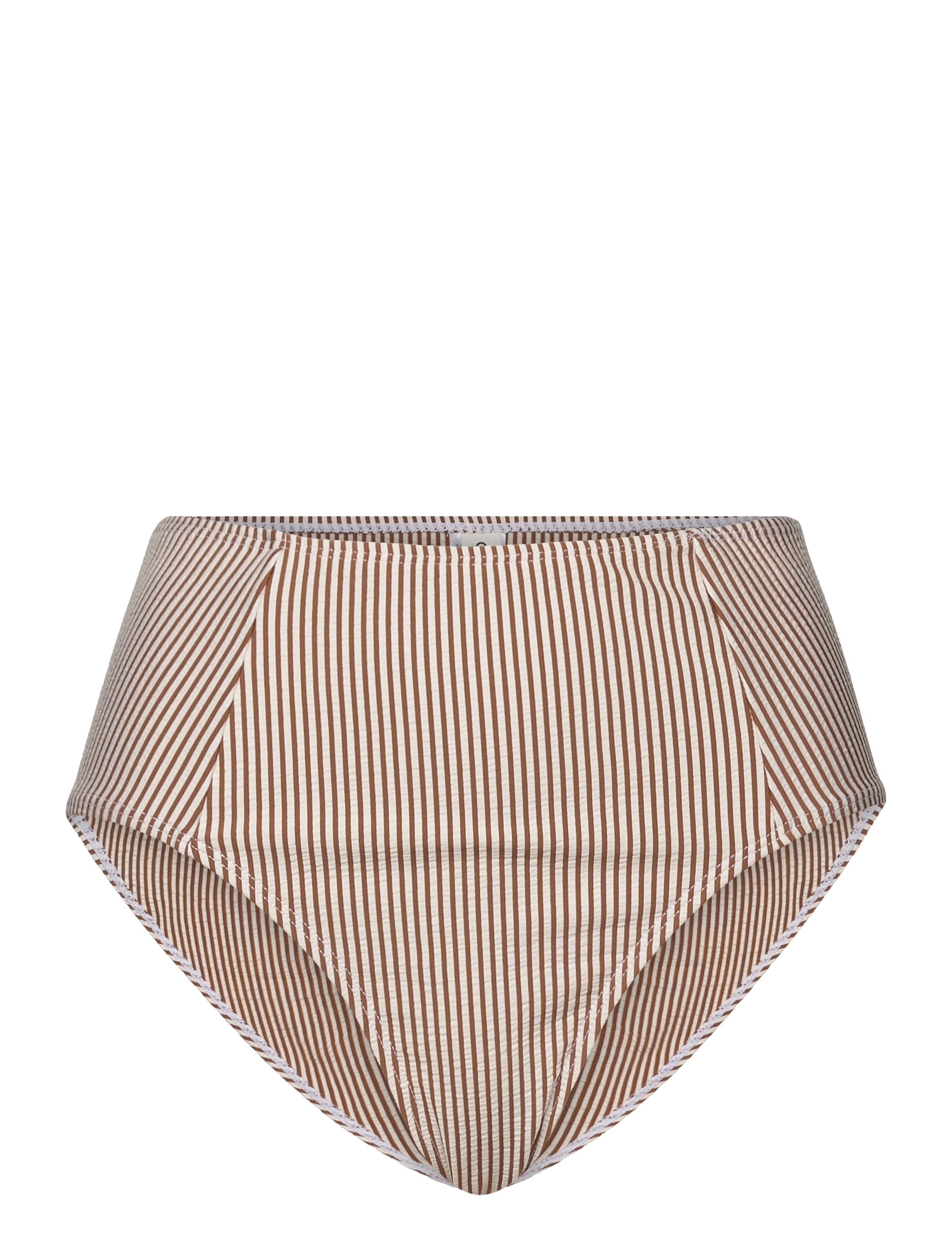 Becksöndergaard Striba High Waist Bikini Briefs, S, Brown, Bikinitrusser > Bikinier Med Høj Talje, Dame