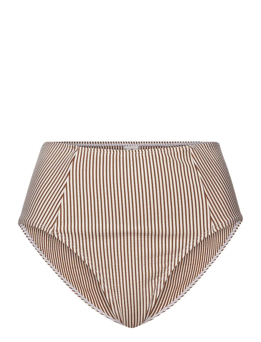 Becksöndergaard - Striba High Waist Bikini Briefs - kõrge vöökohaga bikiinid - sorrel brown - 0