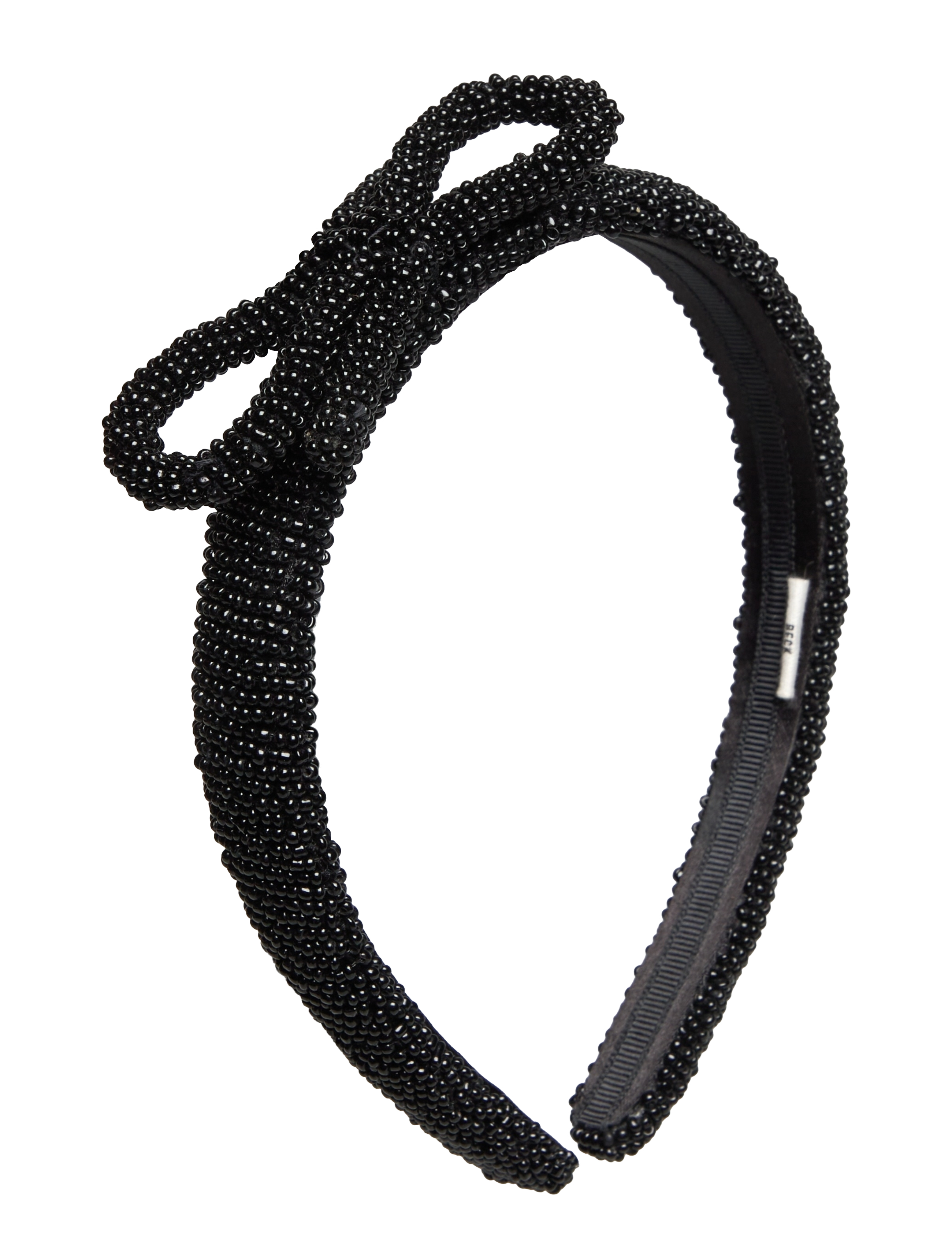 BECKSÖNDERGAARD Bow Slim Beaded Hairbrace Schwarz - One Size - Damen