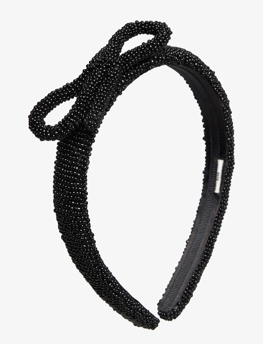 Becksöndergaard - Bow Slim Beaded Hairbrace - hårbånd - black - 1