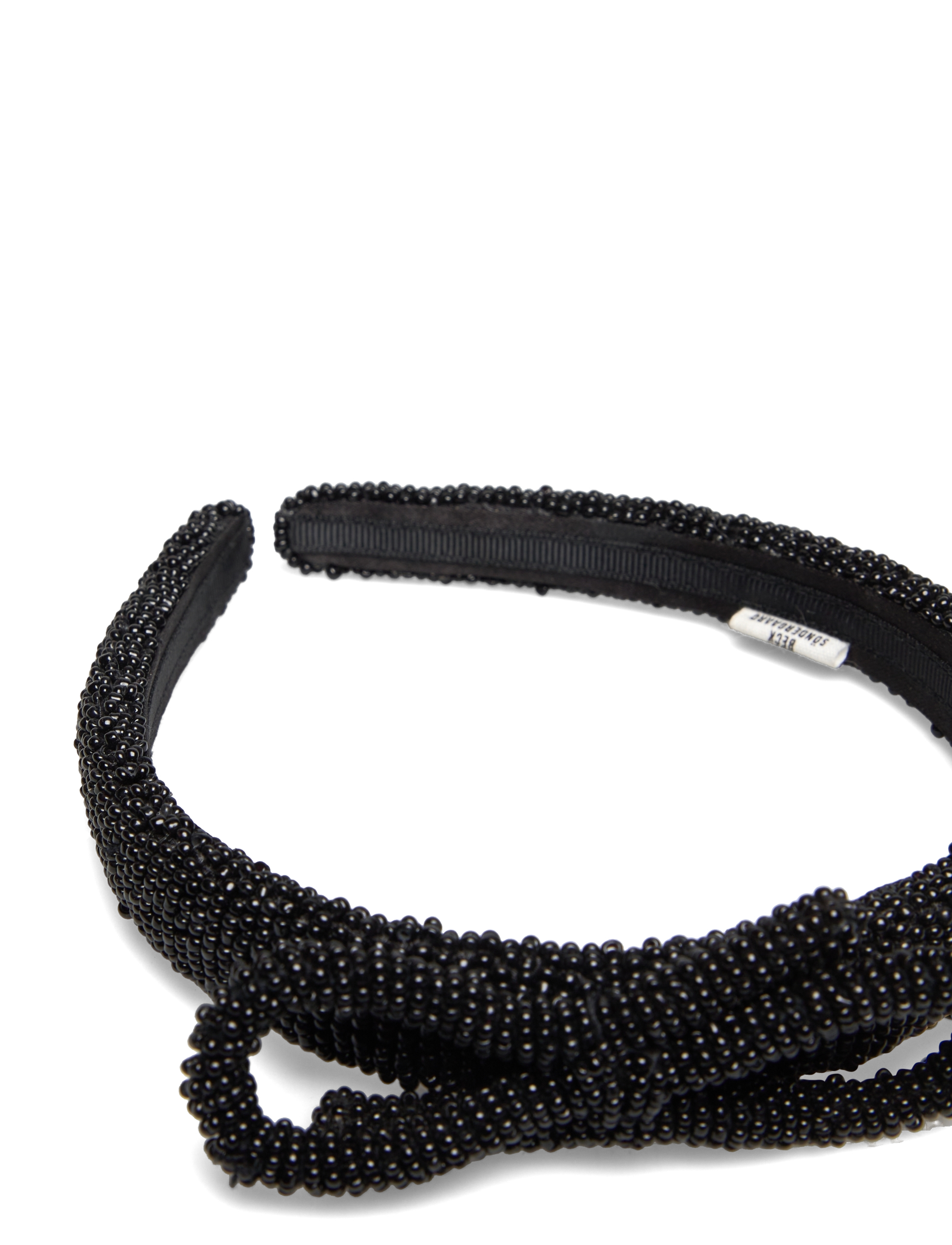 Becksöndergaard - Bow Slim Beaded Hairbrace - haarband - black - 2