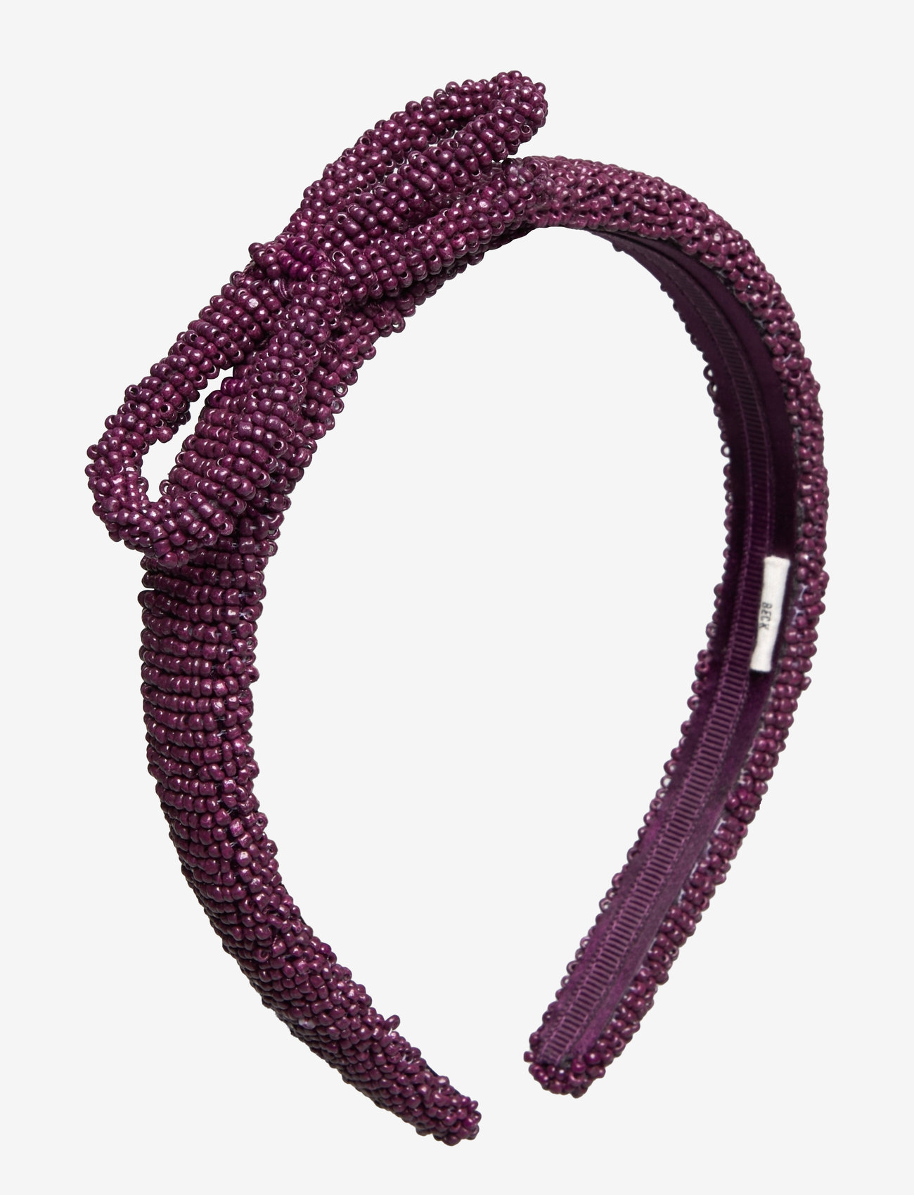 Becksöndergaard - Bow Slim Beaded Hairbrace - hair bands - violets purple - 0