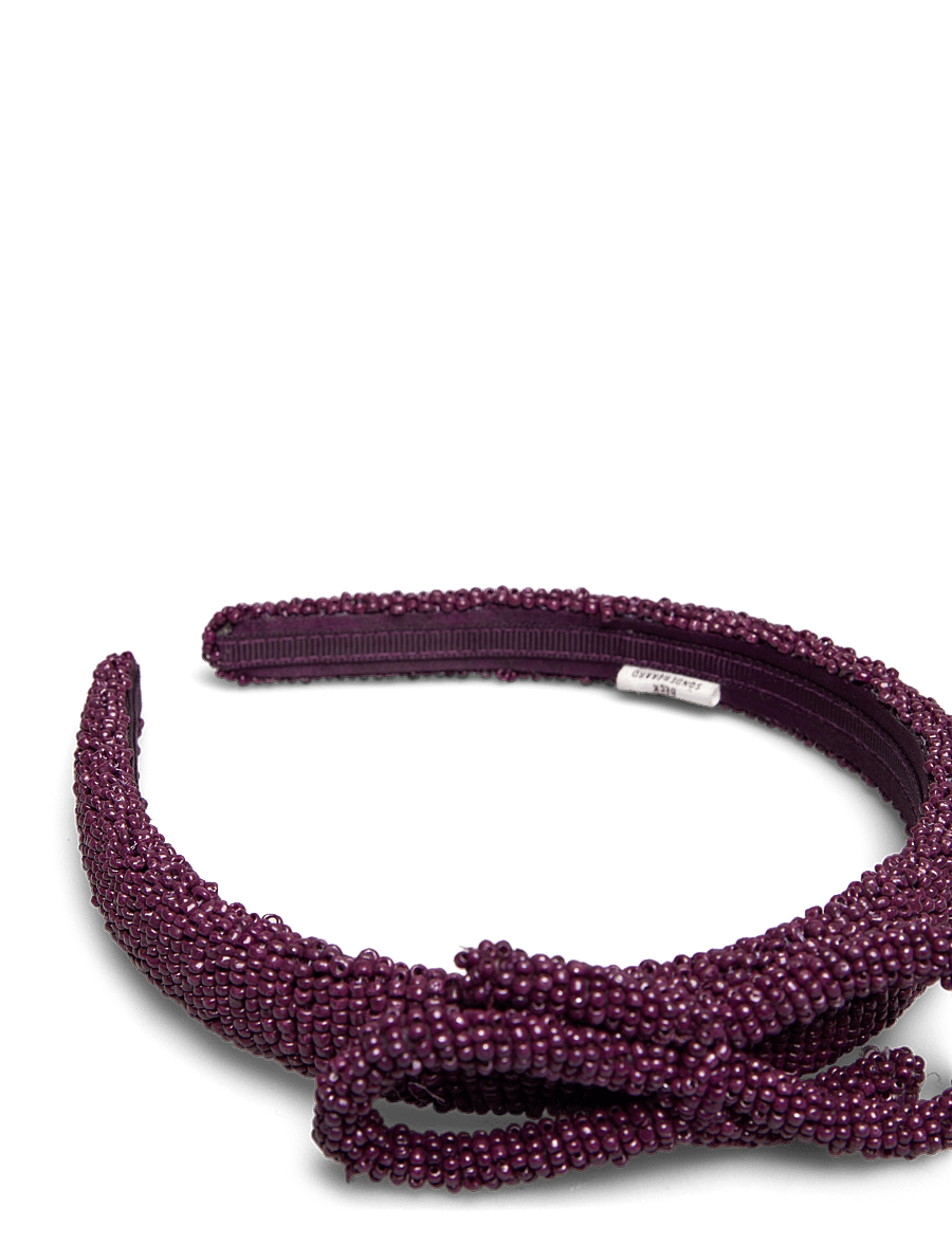 Becksöndergaard - Bow Slim Beaded Hairbrace - haarband - violets purple - 1