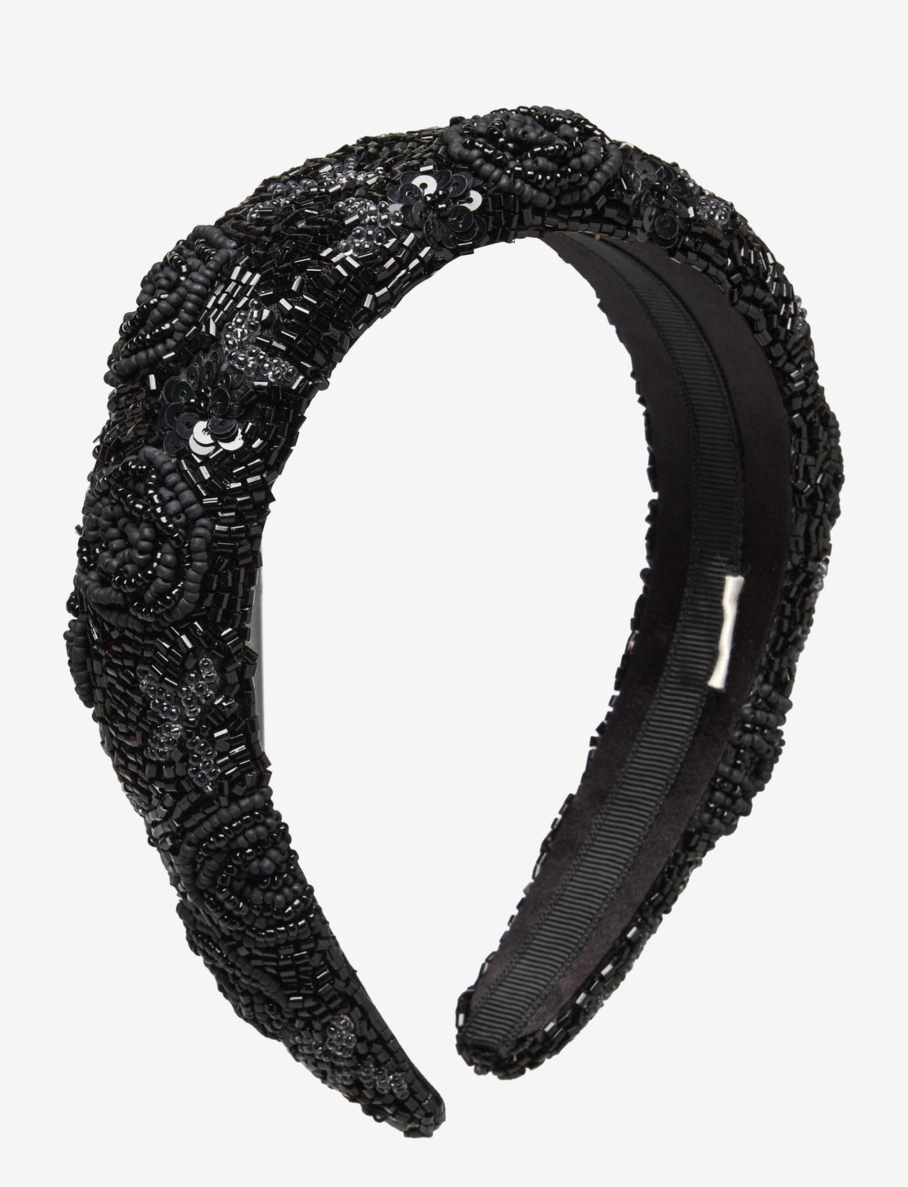 Becksöndergaard - Florian Wide Beaded Hairbrace - hair bands - black - 1