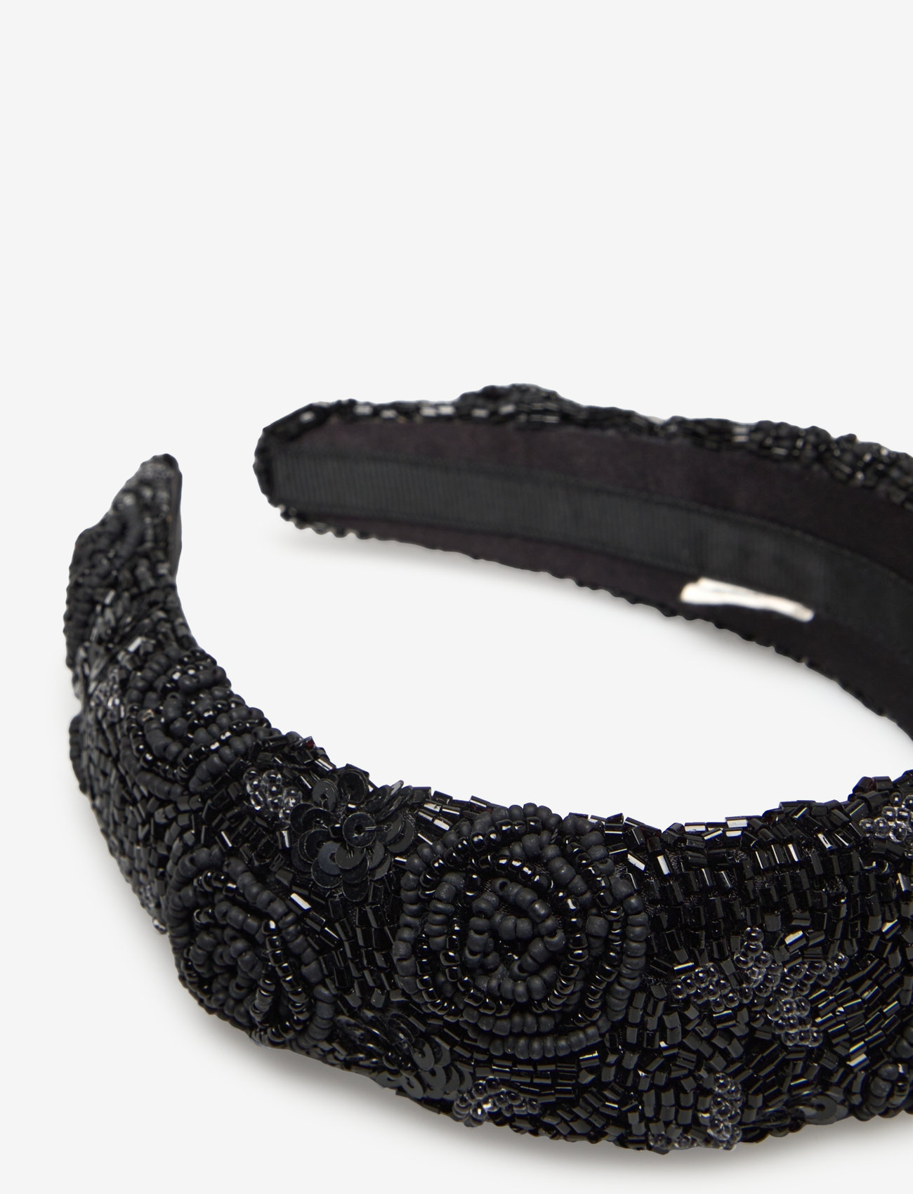 Becksöndergaard - Florian Wide Beaded Hairbrace - hair bands - black - 2