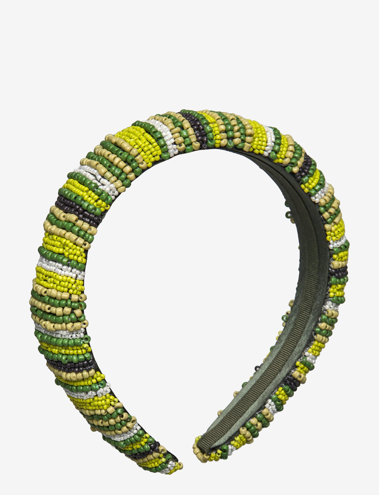 Becksöndergaard - Mahina Midi Beaded Hairbrace - peapaelad ja peavõrud - campsite green - 0