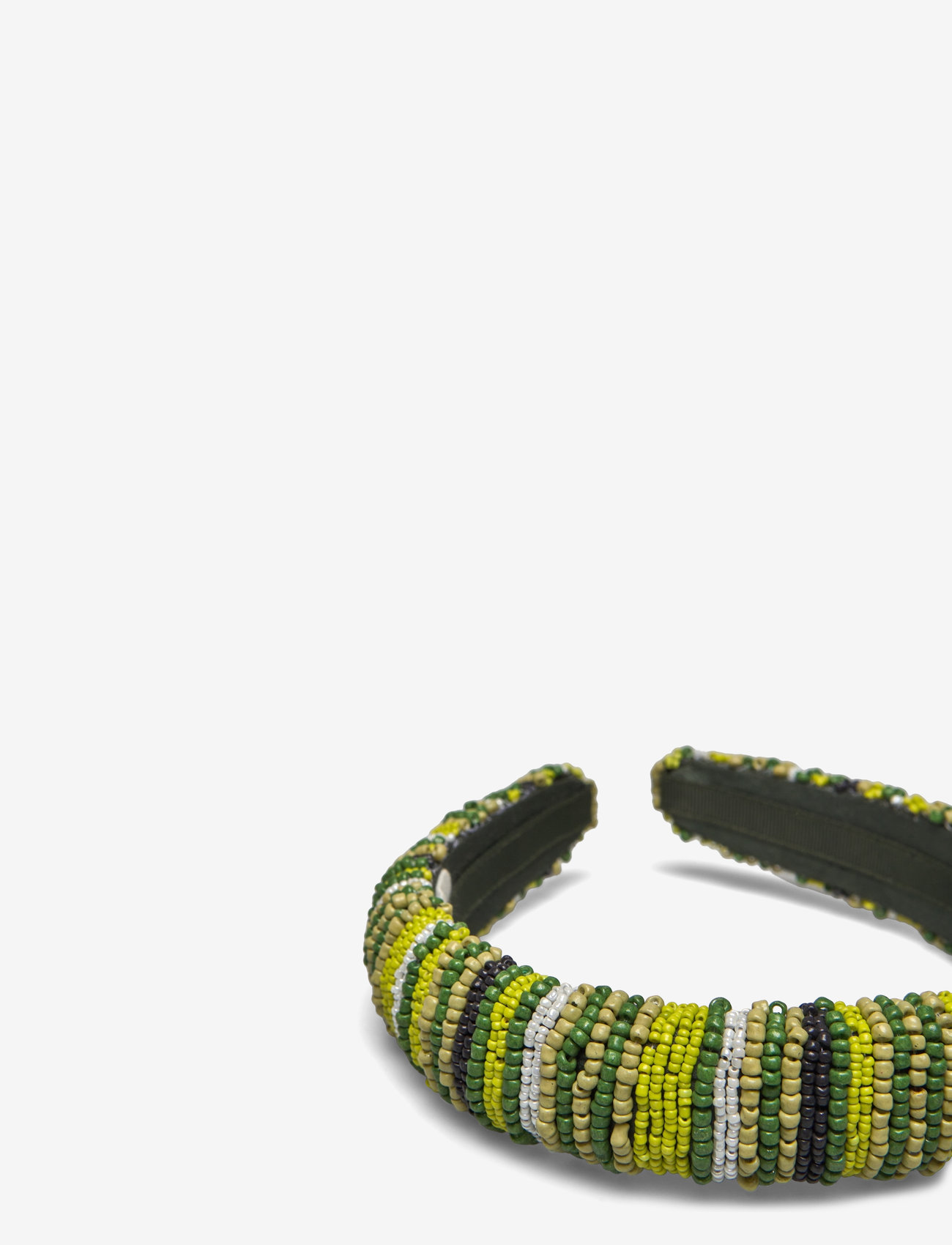 Becksöndergaard - Mahina Midi Beaded Hairbrace - peapaelad ja peavõrud - campsite green - 1