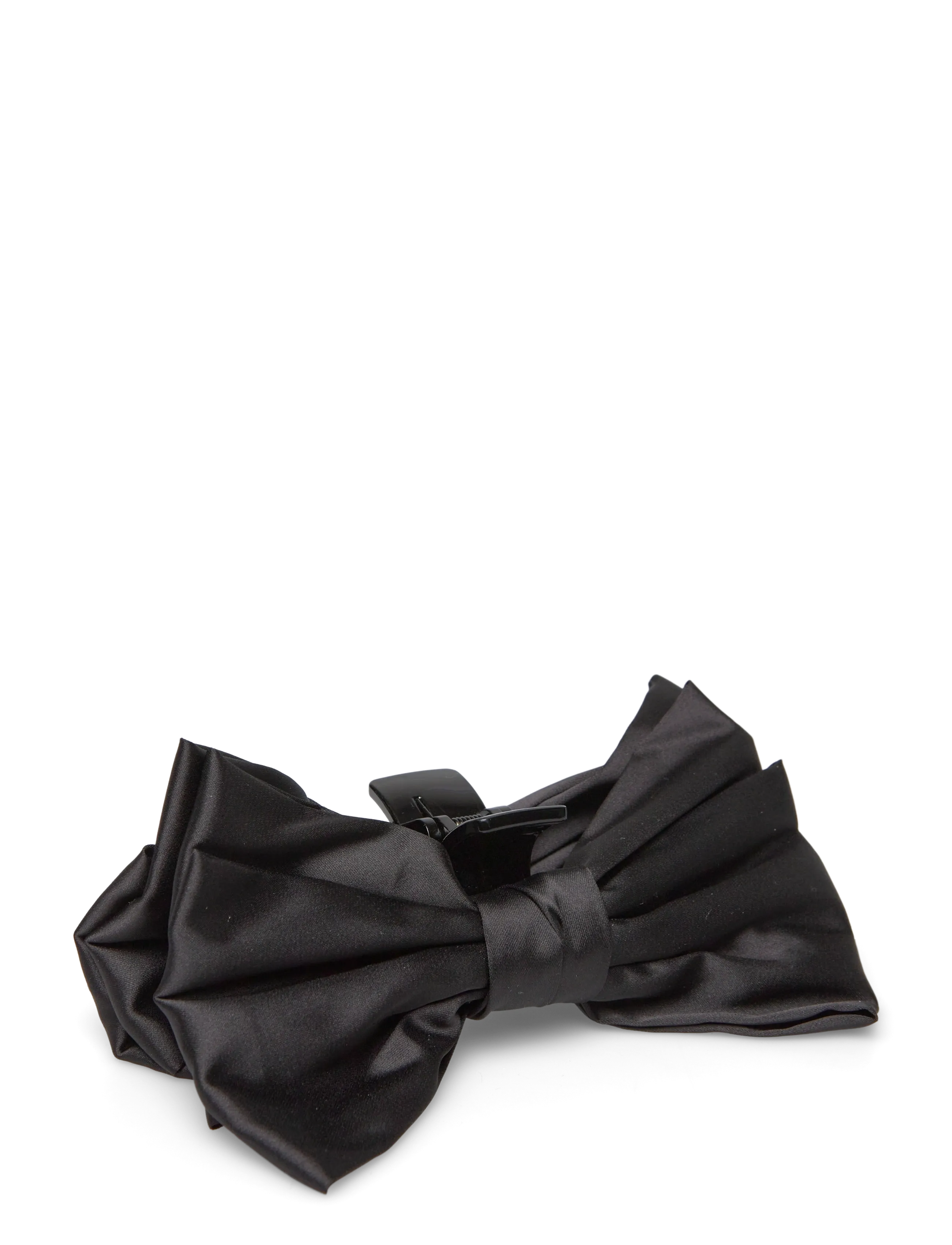 Minda Bow Hair Claw - BLACK