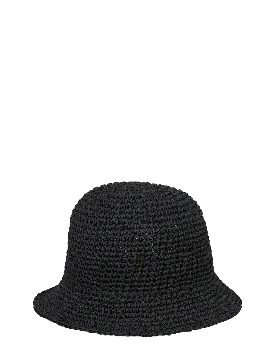 Becksöndergaard - Solid Saverina Straw Hat - stråhatte - black - 0