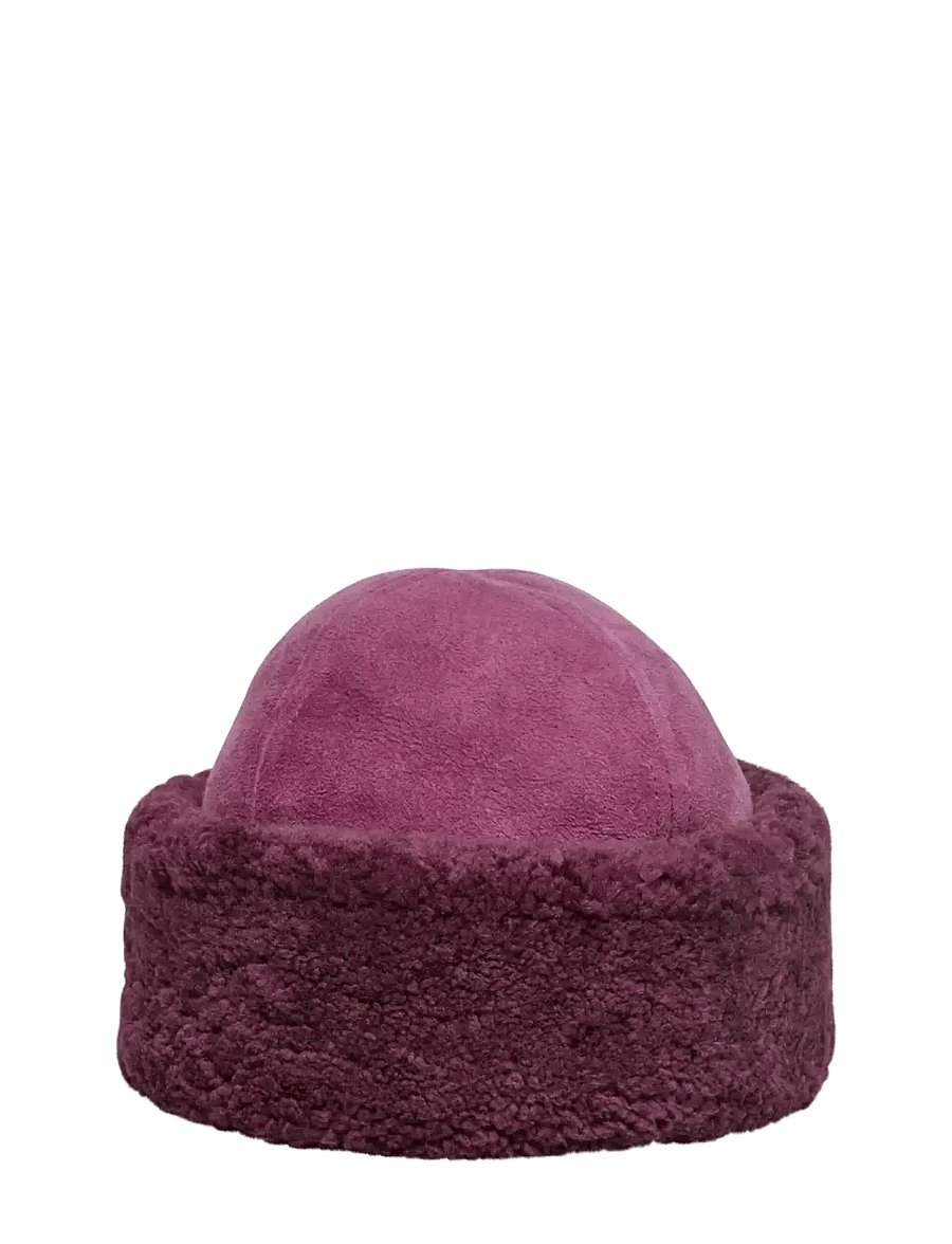 Becksöndergaard - Dora Shearling Hat - kootud mütsid - fig red - 1