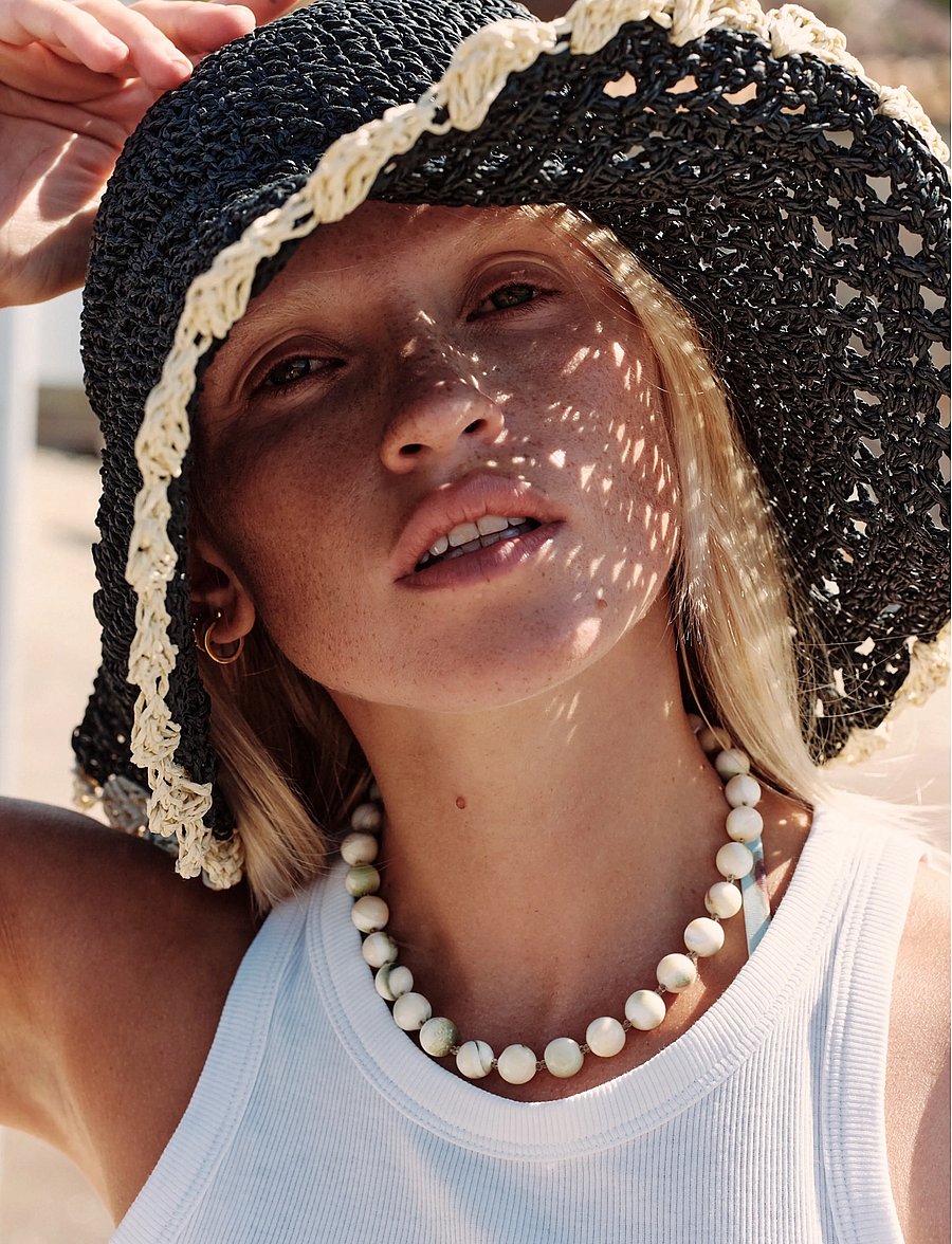 Becksöndergaard - Connie Straw Hat - stråhattar - black - 0