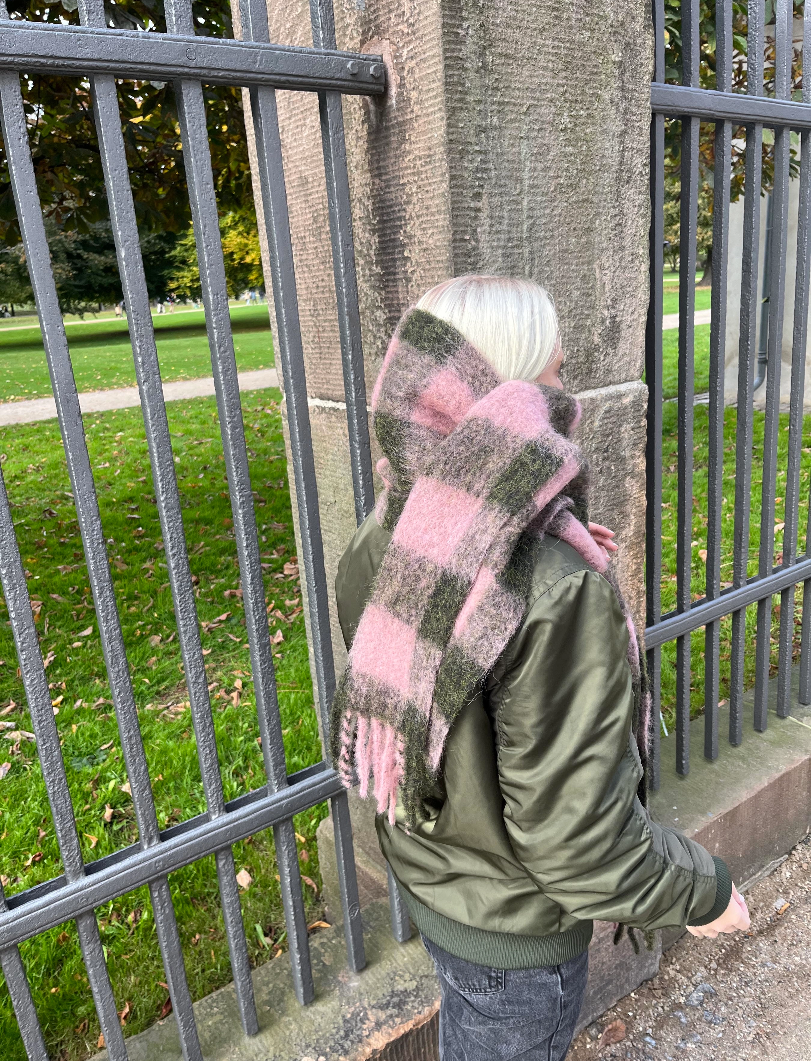 Becksöndergaard - Check Mincho Scarf - cypress - 1