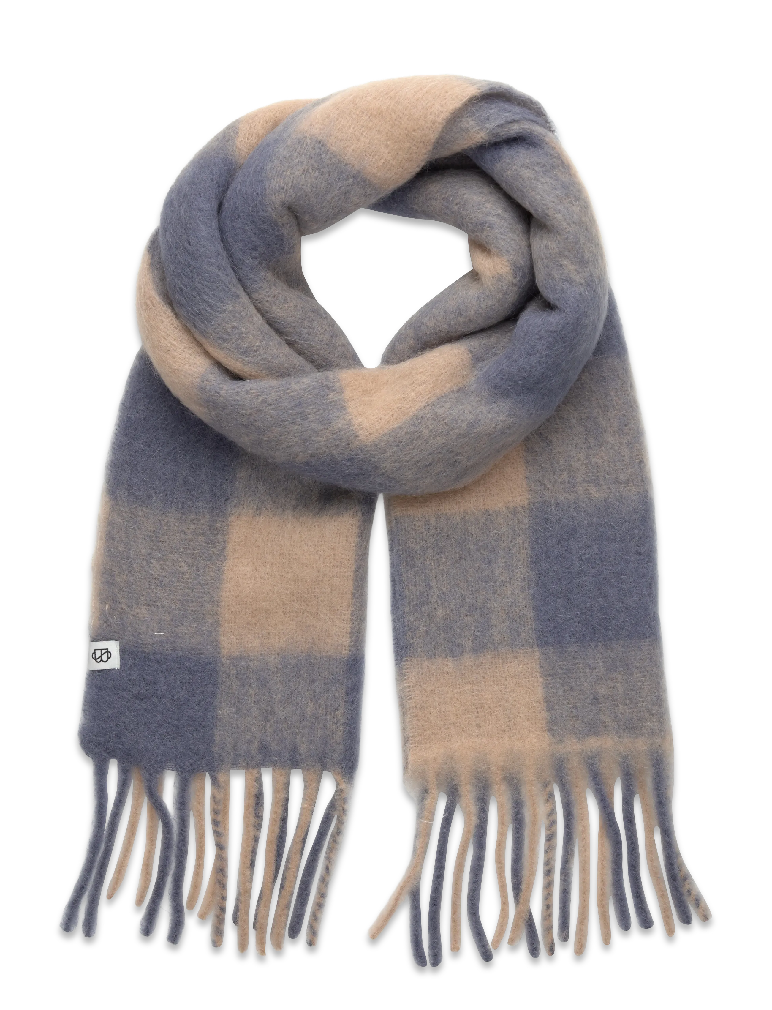 Check Mincho Scarf - CORONOT BLUE