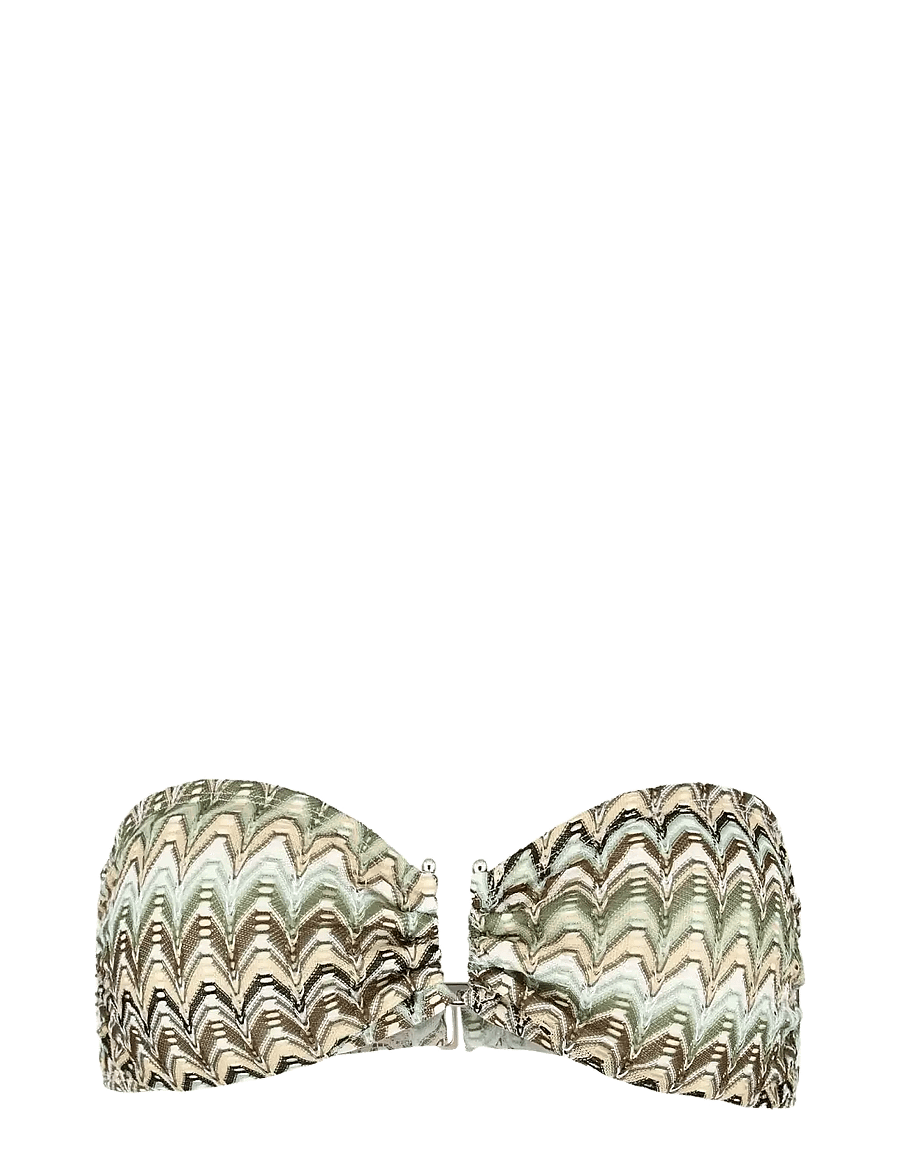 Becksöndergaard - Amber Bandeau Bikini Top - bandeau-bikinis - beetle green - 0