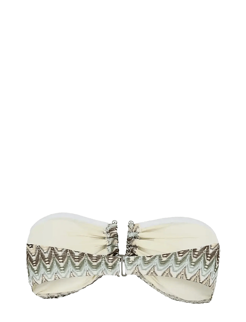 Becksöndergaard - Amber Bandeau Bikini Top - paelast bikiinide ülaosad - beetle green - 1