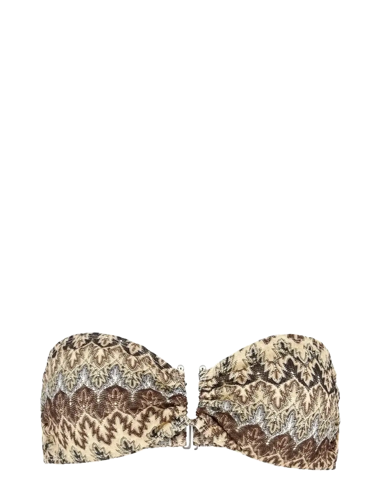 Becksöndergaard Amber Bandeau Bikini Top - Bikinis - MOCHA BROWN / multi