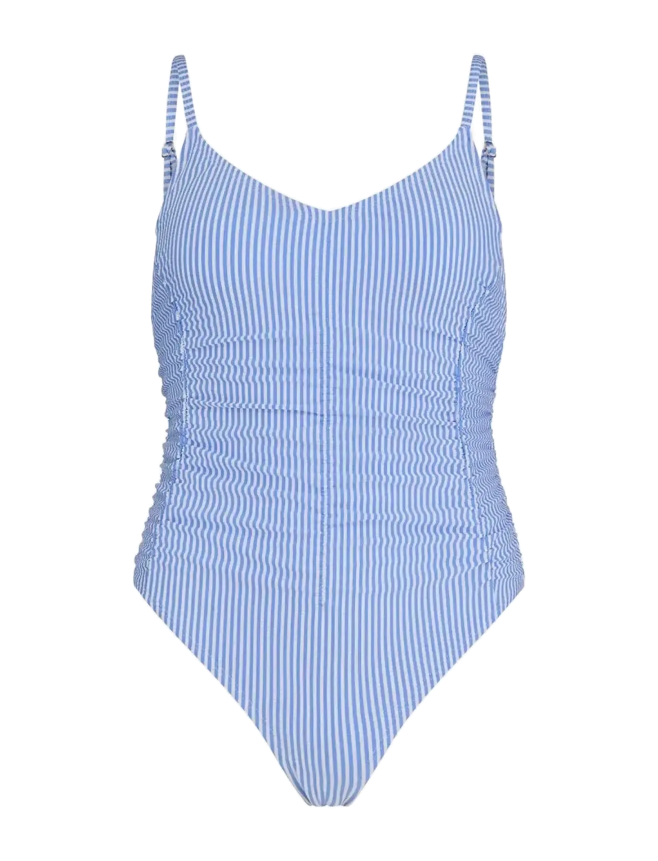 Becksöndergaard - Striba Gathered Bea Swimsuit - ujumistrikood - provence blue - 0