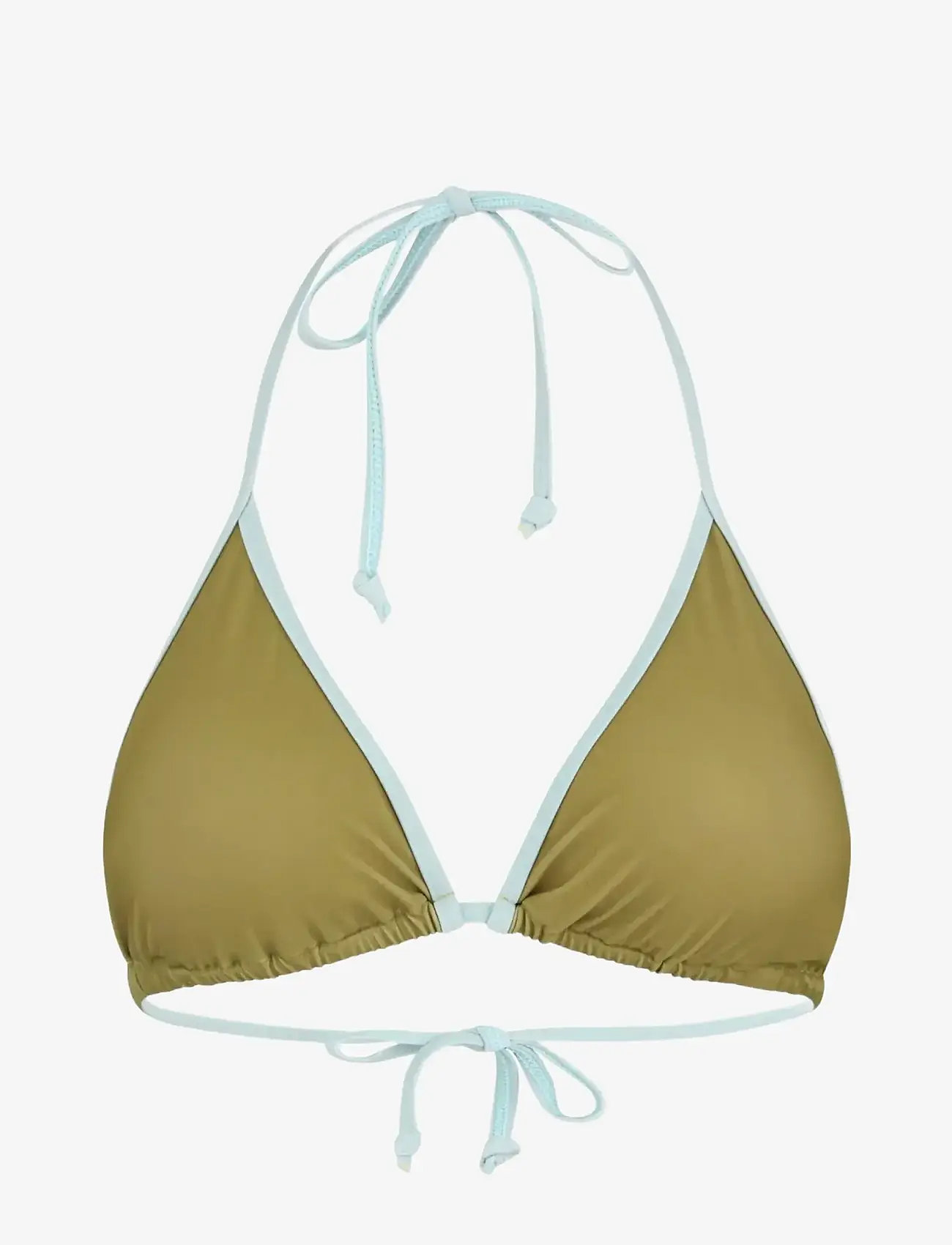Becksöndergaard - Contrast Bel Bikini Top - trekantsbikinier - green moss - 1